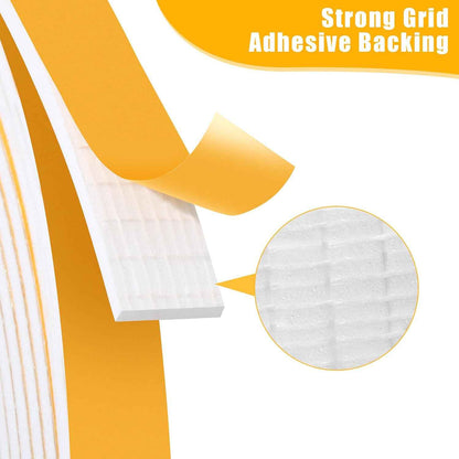 Fowong Weather Stripping Seal – Simple Peel-and-Stick Foam Tape for Clutter-Free Homes, 16ft Neutral Color Insulation