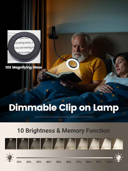 Brightech ViewMax – Desk Magnifier with Light, Focused Reading Lamp for Work and Study