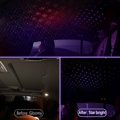 Hortsun USB Star Projector – Cozy Bedroom and Dorm Room Accent Light, Red and Purple Ambient Ceiling Lamp
