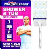Mr. Clean Magic Eraser Shower & Tub Scrubber, One Tool Replaces Sprays Sponges and Squeegees for an Uncluttered Bathroom