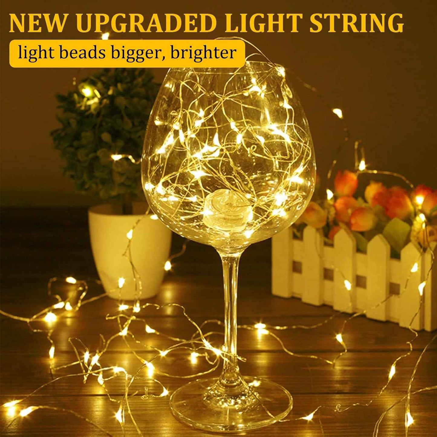 Minimax Home Kids Room Fairy Lights – Cool-Touch Nursery String Light with Auto Timer Nightlight
