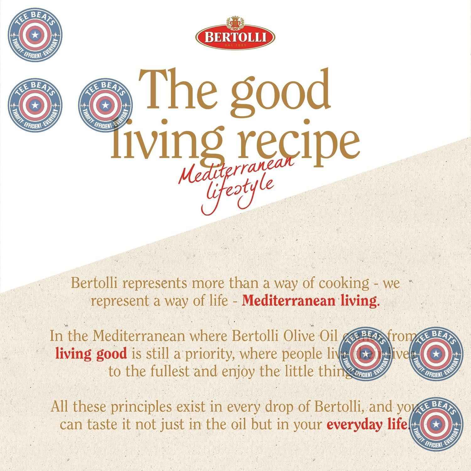 Bertolli Extra Virgin Olive Oil Rich Taste 32 fl oz – Elegant Hostess Gift for Dinner Party Hosts
