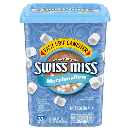 Swiss Miss Hot Cocoa with Mini Marshmallows – Safe, No Artificial Additives Drink Mix for Kids' Bedtime Treats