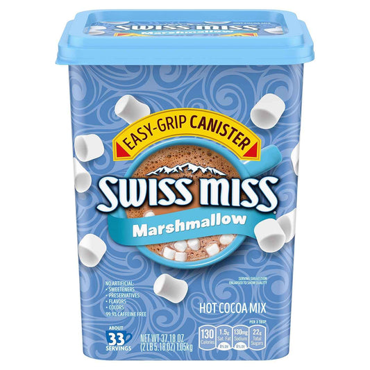 Swiss Miss Hot Cocoa with Mini Marshmallows – Safe, No Artificial Additives Drink Mix for Kids' Bedtime Treats