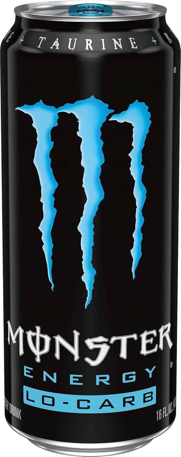 Monster Energy Lo-Carb Drink – Road Trip and Long Drive Caffeine Companion, 16oz Pack of 15
