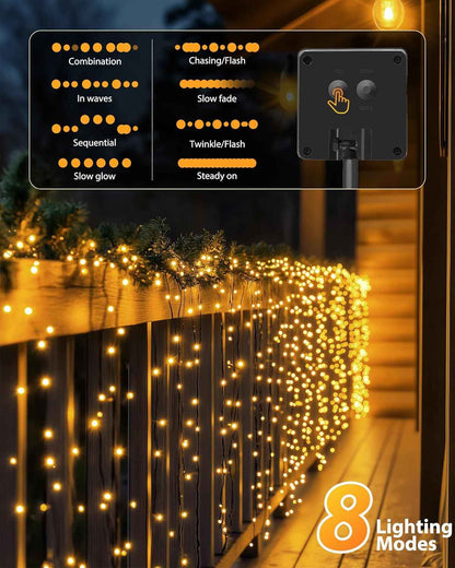 Brightown Solar String Lights – Portable Camping and Gazebo Lighting, 2 Pack 39ft LED