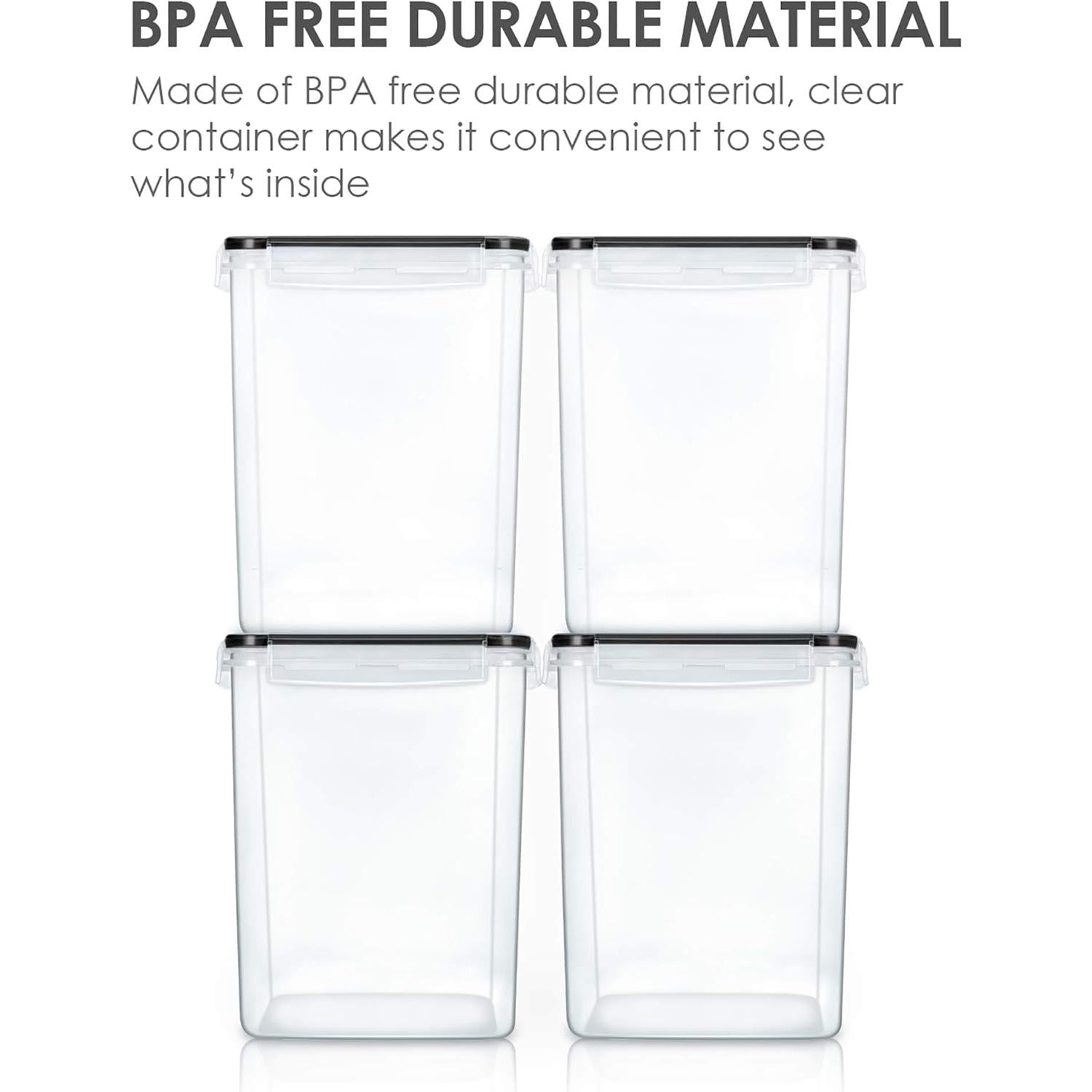 Vtopmart_Large_Food_Storage_Containers_5.2L_/_176oz,_4_Pieces_BPA_Free_Plastic_Airtight_Canisters_for_Flour,_Sugar,_Baking_Supplies,_Rice_with_Lids,_4_Measuring_Cups_and_24_Labels,_Black_Kitchen_Set_Utensils