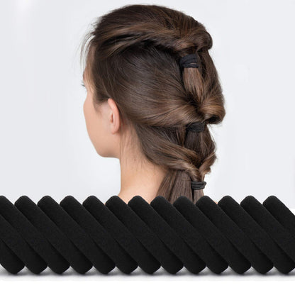 100PCS_Large_Cotton_Seamless_Ponytail_Holders_-_Hair_Elastics_for_Thick,_Heavy_and_Curly_Hair_(2_Inch_Diameter)_by_BAOLI