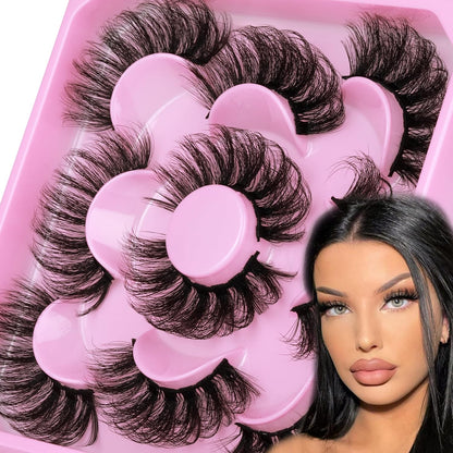 Focipeysa_Dramatic_Eyelashes_Fluffy_Faux_Mink_Lashes_22mm_Long_False_Eyelashes_D_Curl_Eyelashes_that_Look_Like_Extension_5_Pairs_Pack