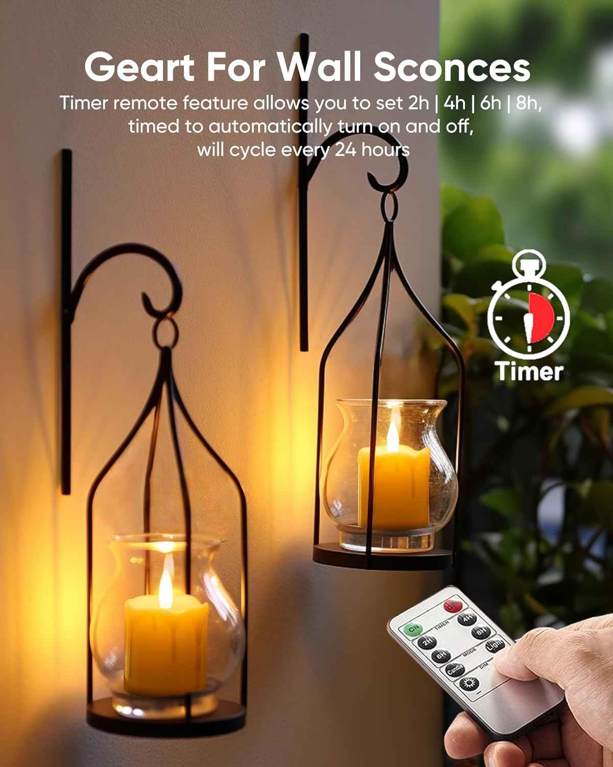 Homemory Flameless Votive Candles with Timer Remote, Smoke-Free and Fire-Free Battery Operated Fake Candles for Safe Indoor Use Around Kids and Pets