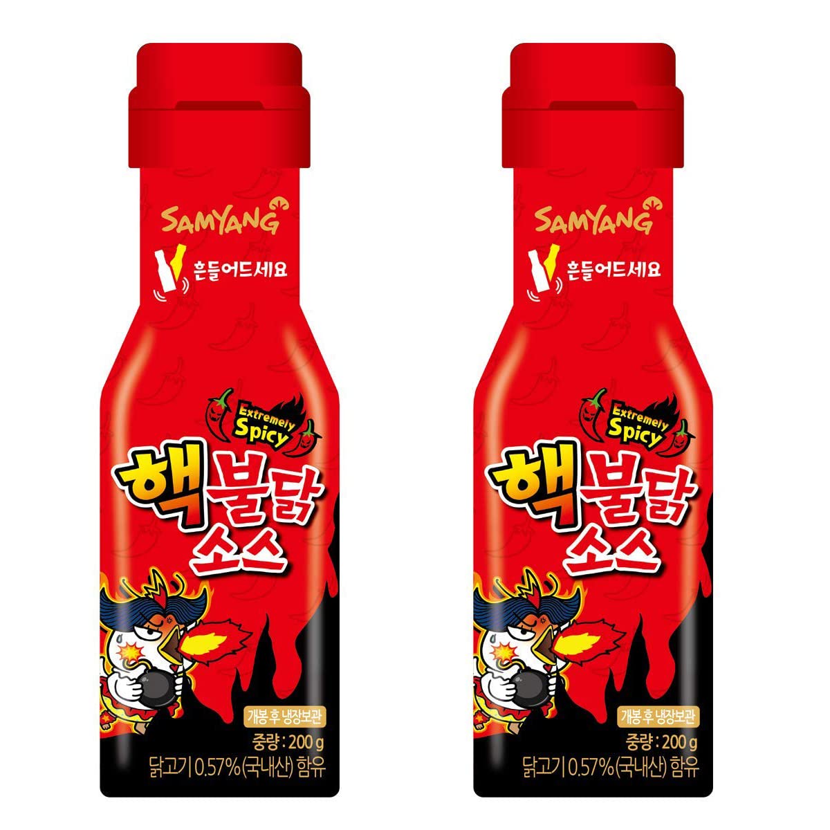 [Samyang]_Hack_Bulldark_Spicy_Chicken_Roasted_Sauce_+_Bulldark_Spicy_Chicken_Roasted_Sauce_2_sets_/_Fire_Noodle_Challenge_(overseas_direct_shipment)