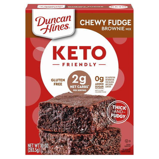 Duncan Hines Sugar Free Brownie Mix – 3g Net Carbs Per Serving for Macro Friendly Dessert Prep