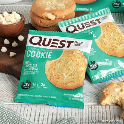 Quest Nutrition Double Chocolate Chip Protein Cookie – Guilt-Free Wind-Down Dessert for Evening Relaxation, Low Carb 3g Net Carbs