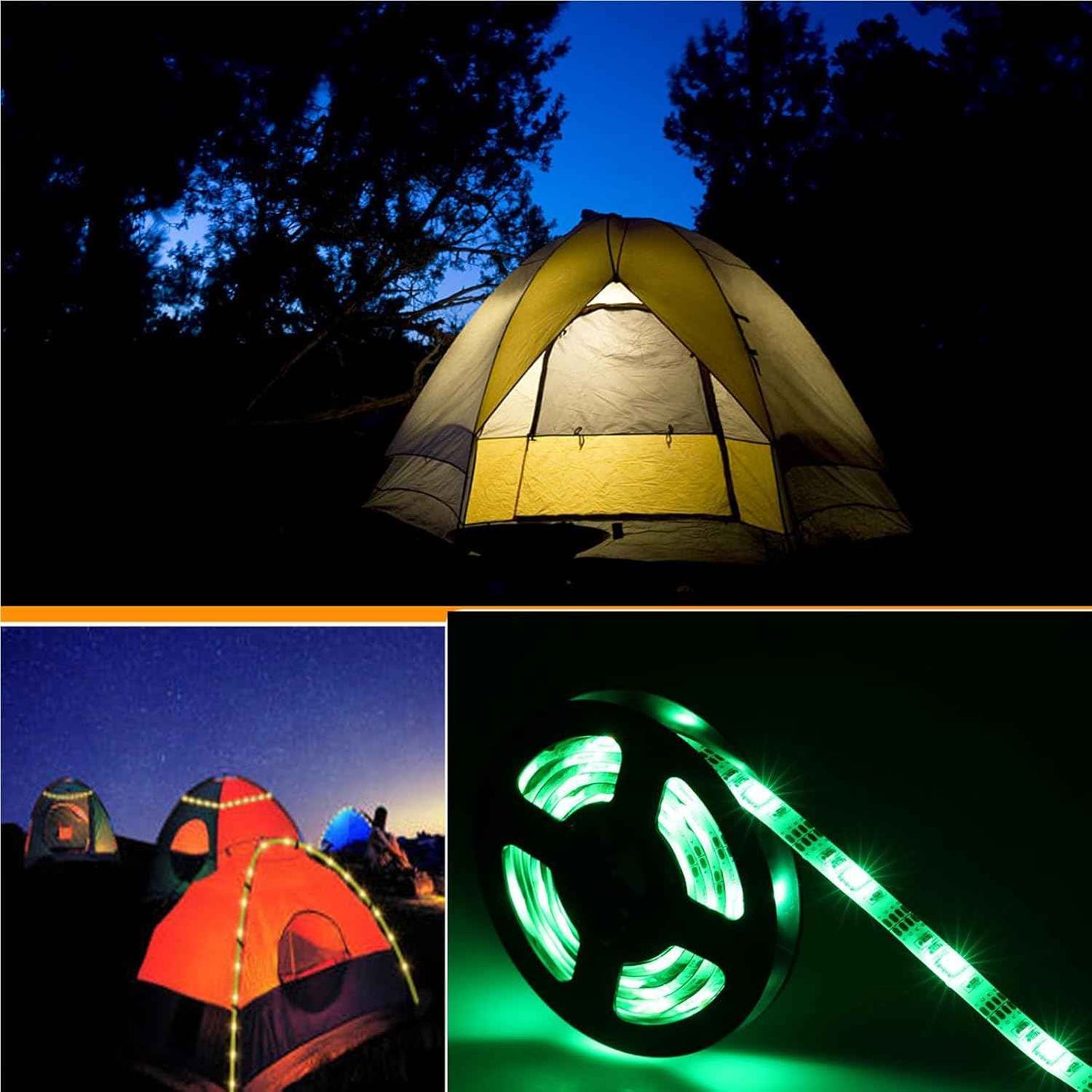 VOLTRONIC GlowStrip LED Strip Lights – Flameless, Cool Touch Accent Lighting for Bedrooms and Living Rooms