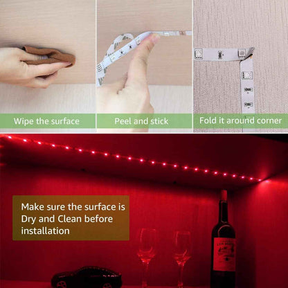 GlowVibe Battery LED Strip Lights – Safe Flame-Free Night Light for Kids Bedrooms and Nurseries