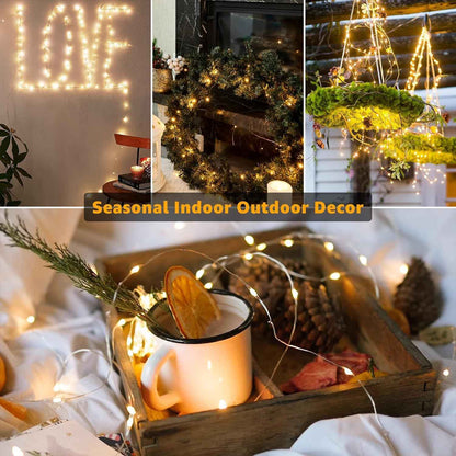 Lumoonos Starry String Lights – Ambient Living Room Accent for Bookshelves, Headboards, and Nooks