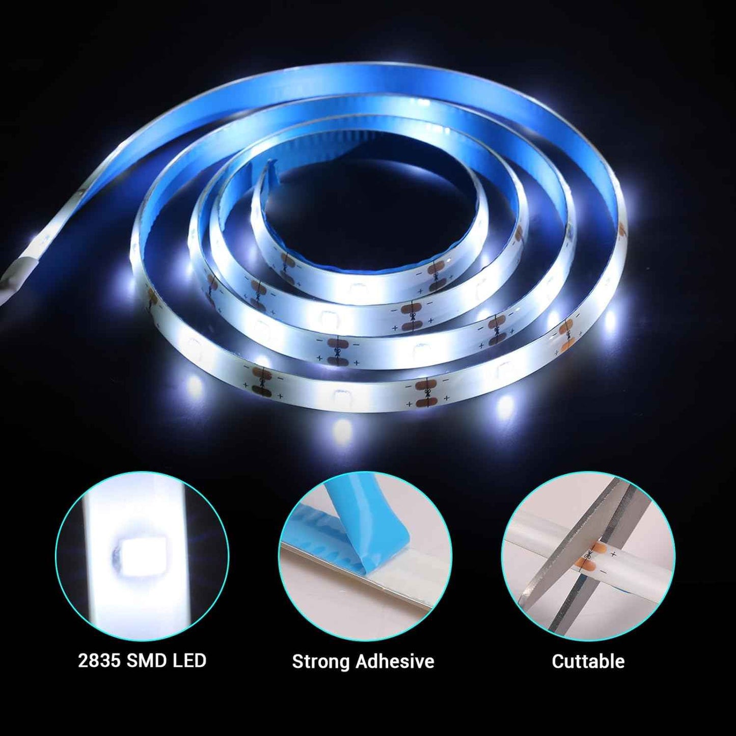 LumifyHome 3.3FT LED Strip Light – Living Room Aesthetic Glow for Shelves, TV Backlight, and Vanity