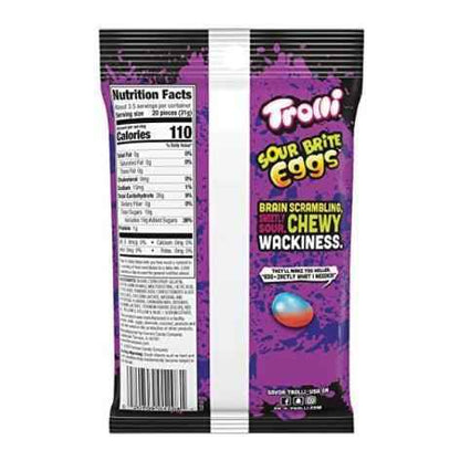 Trolli Sour Brite Eggs - 4 oz Stocking Stuffer and Easter Egg Hunt Surprise for Sour Candy Lovers