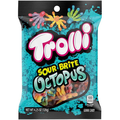 Trolli Sour Brite Octopus Gummy Worms – Kids Birthday Party Favor and Goody Bag Stuffer for Children