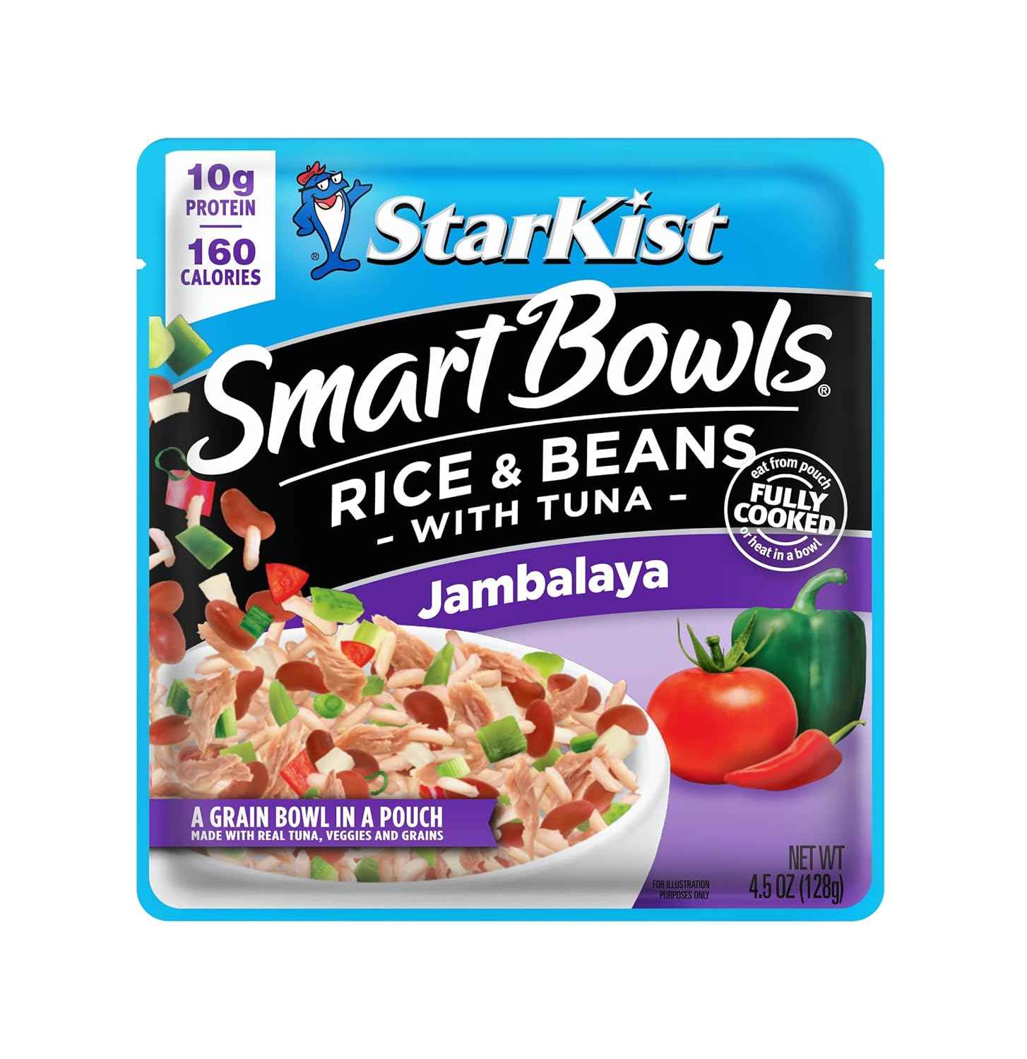 StarKist Smart Bowls Tuna Rice and Beans Jambalaya 4.5 oz Pouch – Lean Protein Post Workout Meal for Gym Bag and Recovery Days