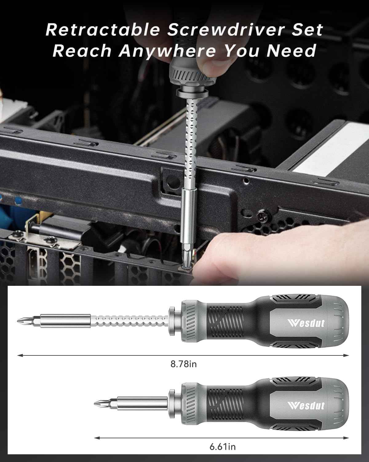 [Brand Name] 13-in-1 Multi-bit Screwdriver – Portable Repair Tool for Camping Trips and Roadside Fixes