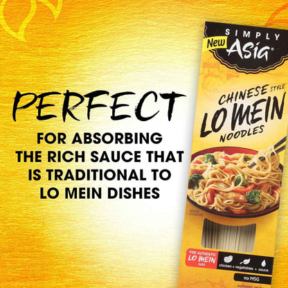 Simply Asia Lo Mein Noodles, No MSG Premium Blend – Restaurant-Quality Noodles for Elevated Home Dining