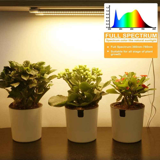 Mosthink LED Plant Grow Light Strips – Designer Living Room Shelf Accent for Houseplants, Purple and White Finishes