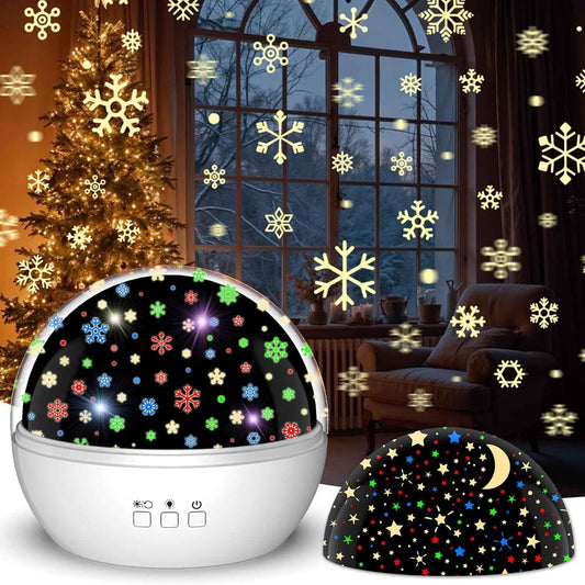 LuminoCrib Snowflake Night Light – Ready-to-Give Holiday Present for Baby Boys and Girls, No Batteries Required