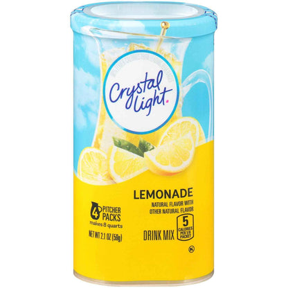 Crystal Light Sugar-Free Lemonade Drink Mix – Quick Lemonade Packets for Home Office Focus and Work-From-Home Desks