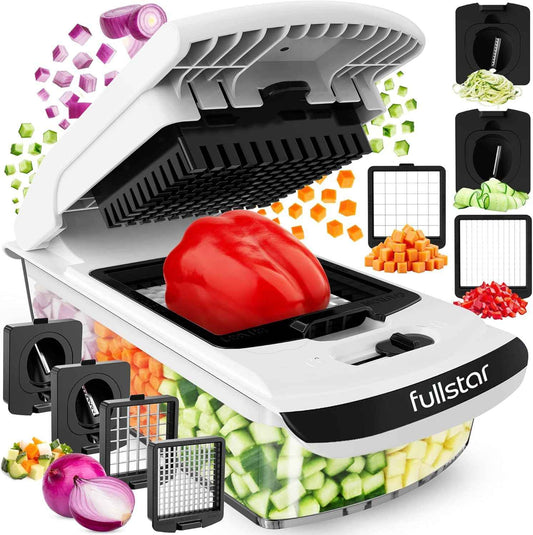Fullstar The Original Pro Chopper – Thoughtful Mother's Day Gift for Moms Who Love to Cook, 4-in-1 Vegetable Dicer and Spiralizer