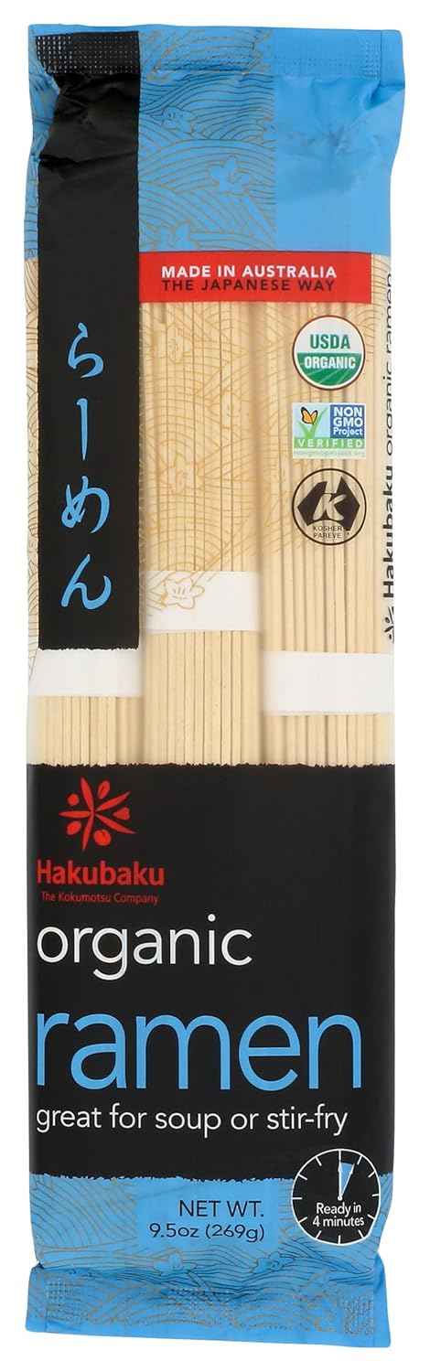 Hakubaku Organic Ramen Noodles, 9.5 oz – Clean Pantry Staple for Mindful Home Cooks