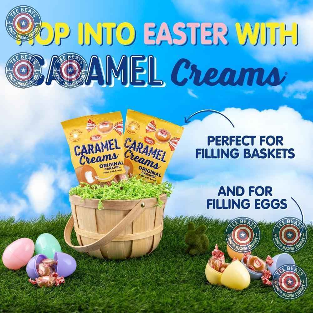 Goetze's Vanilla Caramel Creams - Retro Candy Gift for Mom on Her Birthday, 4 oz Resealable Bag