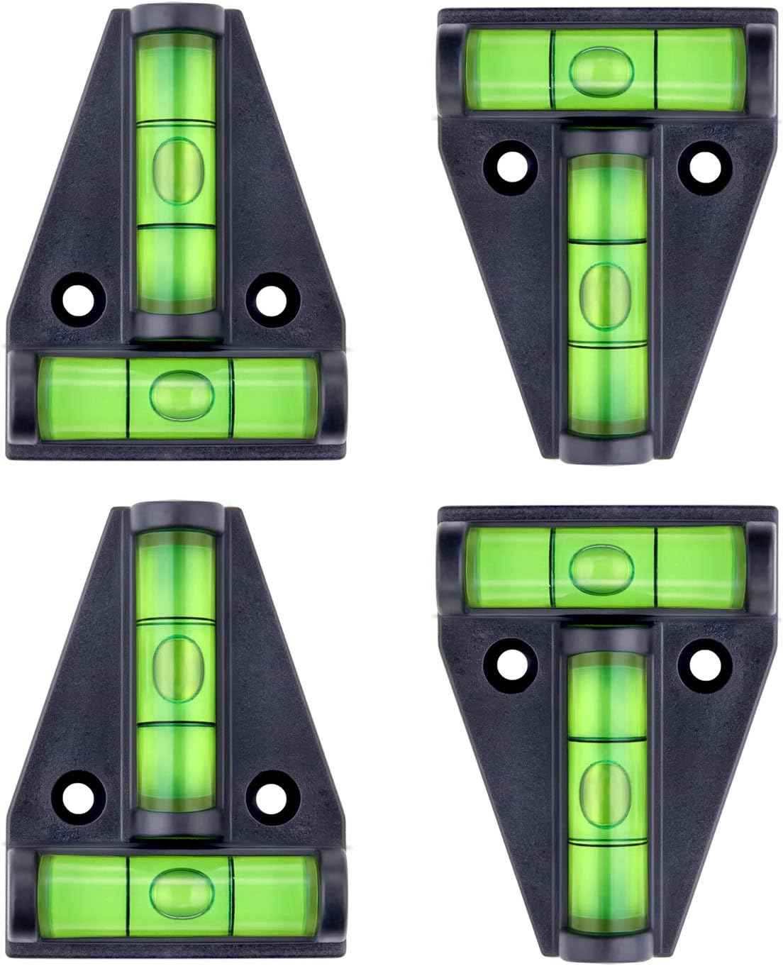 Firecore 4PCS T Bubble Level Set – Portable Cross-Check Leveling for Campsite RV and Trailer Setup