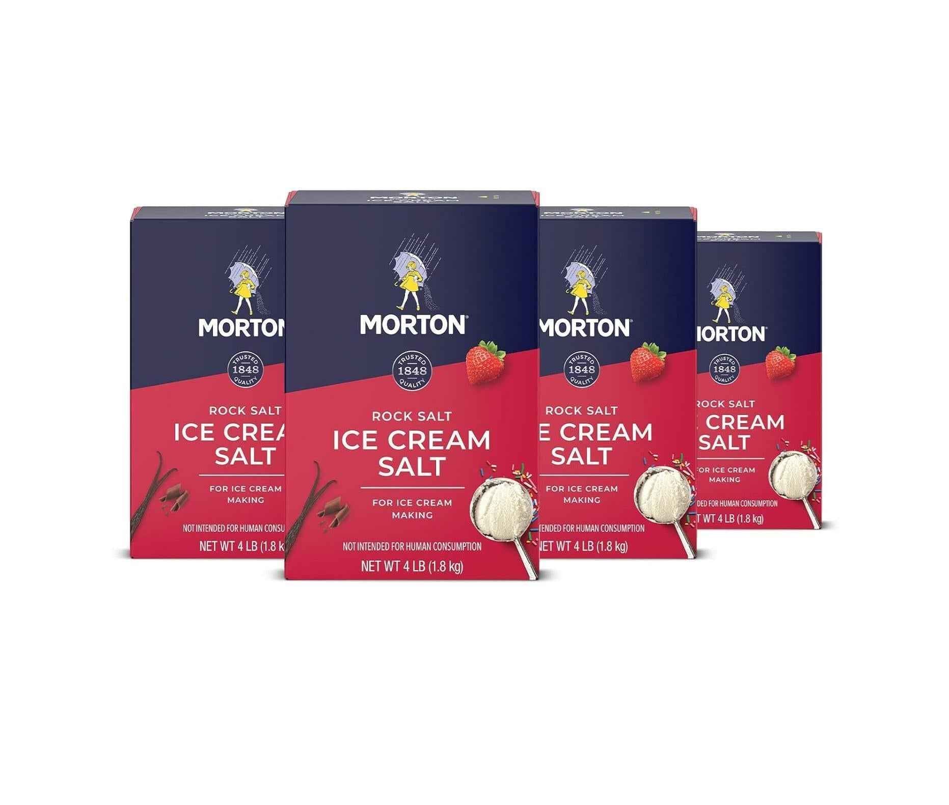 Morton Ice Cream Salt, Rock Salt Tub Pack – Thoughtful Hostess Gift for Summer Housewarmings and Holidays