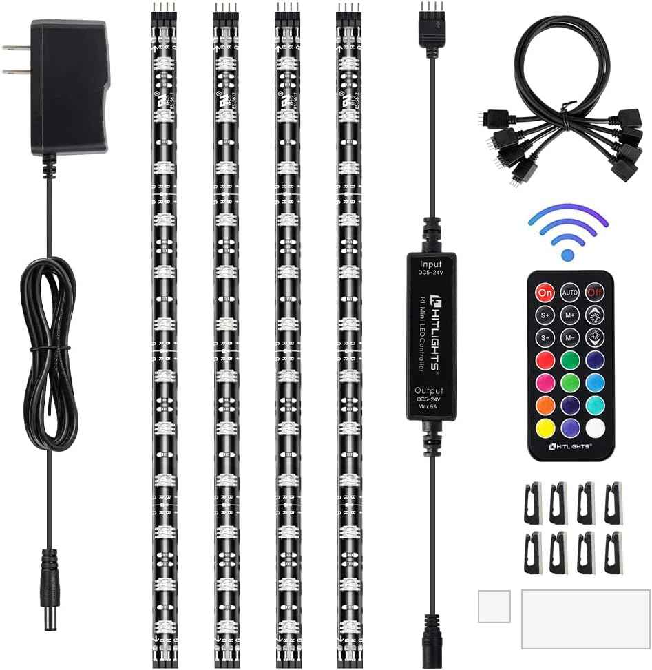 HitLights LED Strip Lights – Cozy Living Room Accent Lighting, Dimmable RGB Tape for Behind TV and Media Wall