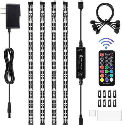 HitLights LED Strip Lights – Cozy Living Room Accent Lighting, Dimmable RGB Tape for Behind TV and Media Wall