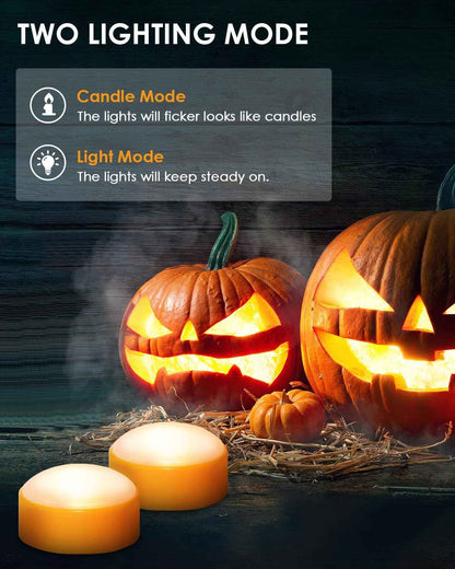 Luditek LED Pumpkin Lights – Nursery Night Light for Toddlers, Cool Touch Battery Lamp