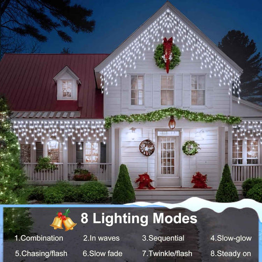 echosari Battery Icicle Lights – Flameless and Cool-to-Touch Alternative to Candles for Kids and Pets
