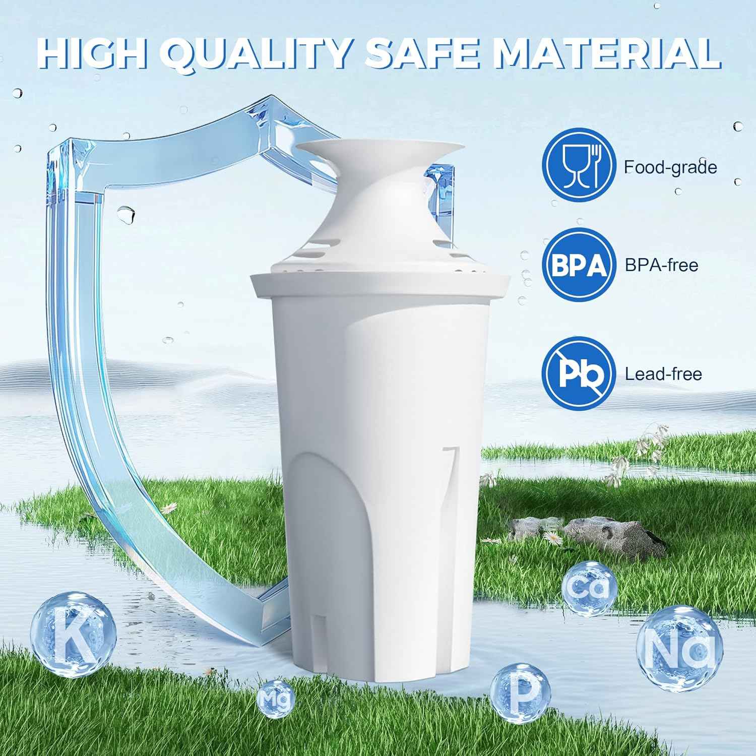 DESENRUIS Brita-Compatible Water Filter – Mindful Hydration Upgrade for Apartment Countertop and Tea Brewing