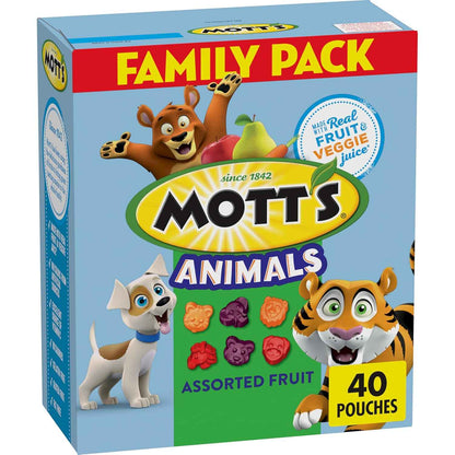 Mott's Berry Chewy Fruit Snacks Holiday Gift – Thoughtful Seasonal Treat for Grandparents to Share with Grandchildren, 40 Pouch Pack