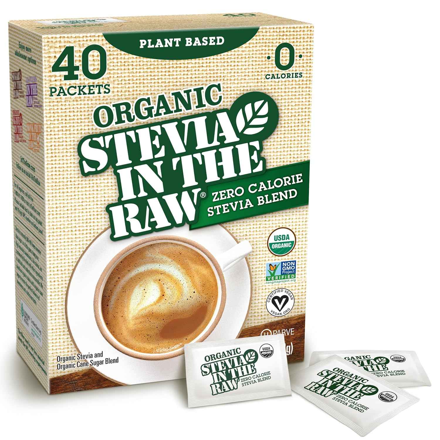 Stevia In The Raw Organic Stevia Sweetener Packets – Travel-Friendly Sweetener for Camping Mornings and Hike Brews