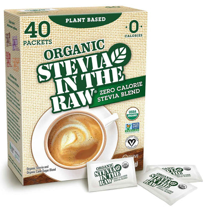 Stevia In The Raw Organic Stevia Sweetener Packets – Travel-Friendly Sweetener for Camping Mornings and Hike Brews