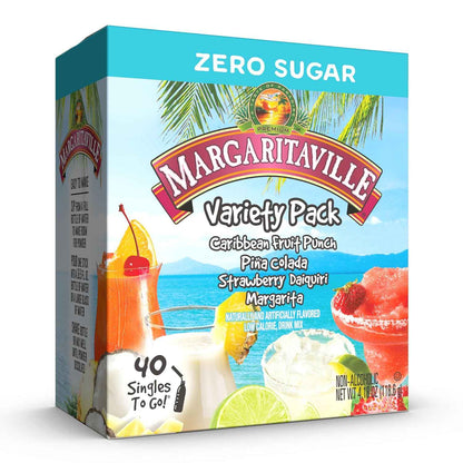 Margaritaville Singles to Go Water Drink Mix – Post-Surgery Hydration Support, Gentle Sugar-Free Powdered Flavor Sticks