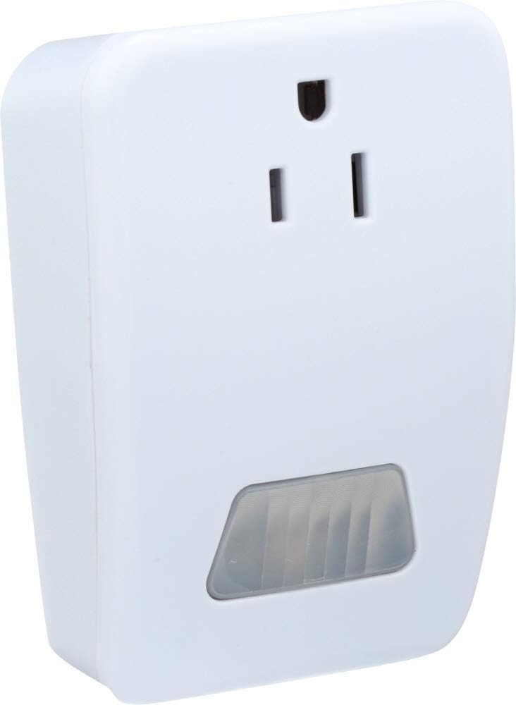AmerTac_MLC4BC_Westek_Indoor_Plug-in_Motion_Activated_Light_Control_–_White,_120V_60Hz,_100_deg._Detection_Zone_|_Wireless_Motion_Sensor