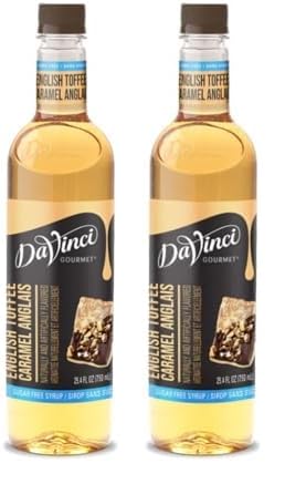 DaVinci Gourmet Sugar-Free English Toffee Syrup, 25.4 Fluid Ounce (Pack of 2)