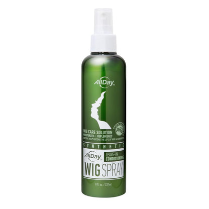 AllDay Locks Synthetic Wig Spray - Refreshing Leave-In Conditioner for Synthetic Hair, Detangler &amp;amp; Cleanser Spray for Wigs, for Women and Men, Nourishes &amp;amp; Softens Fibers - 8 oz Bottle