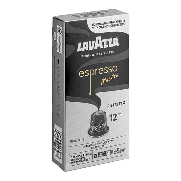 Lavazza Espresso Maestro Aluminum Capsules Compatible with Nespresso* Original Machines, Dark Espresso Roast, Arabica and Robusta Blend