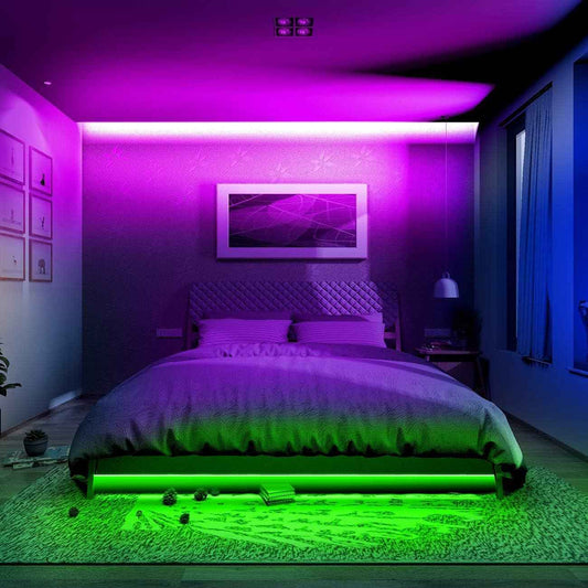phopollo LED Strip Lights – Low Voltage 12V Flameless Mood Lighting, Safe Around Kids and Pets