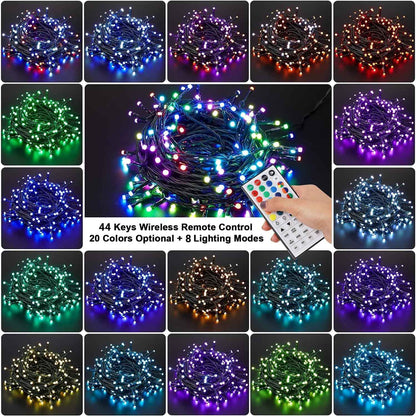 HOME LIGHTING 66ft RGB Mini Lights – Living Room Aesthetic String Lights, 130 Modes Remote Timer Cozy Home Decor