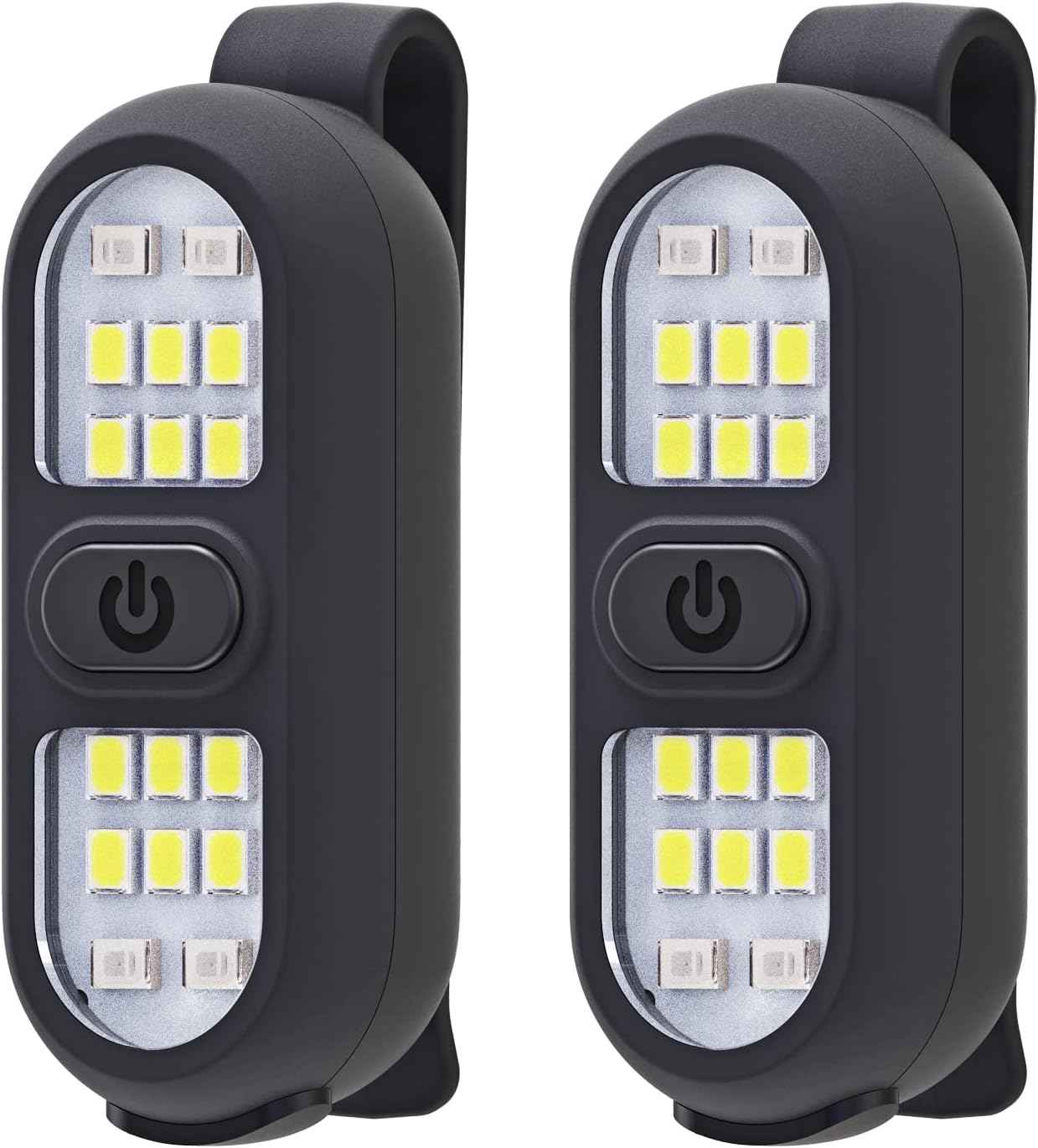 LumenX Running Light for Night Walkers, 450-Lumen USB Rechargeable Clip Flashlight with SOS Morse Code